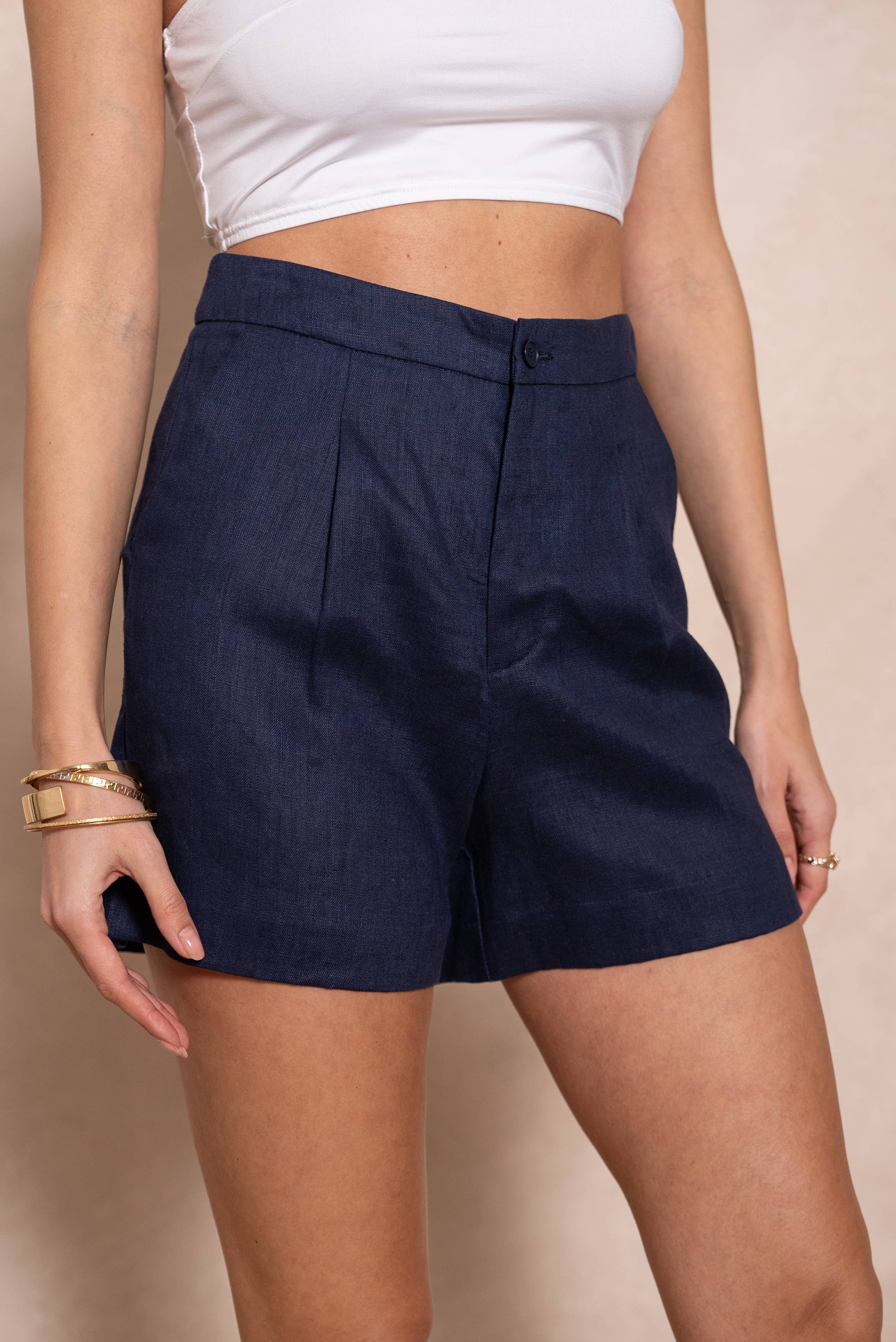 Shorts aus hochwertigem Leinen