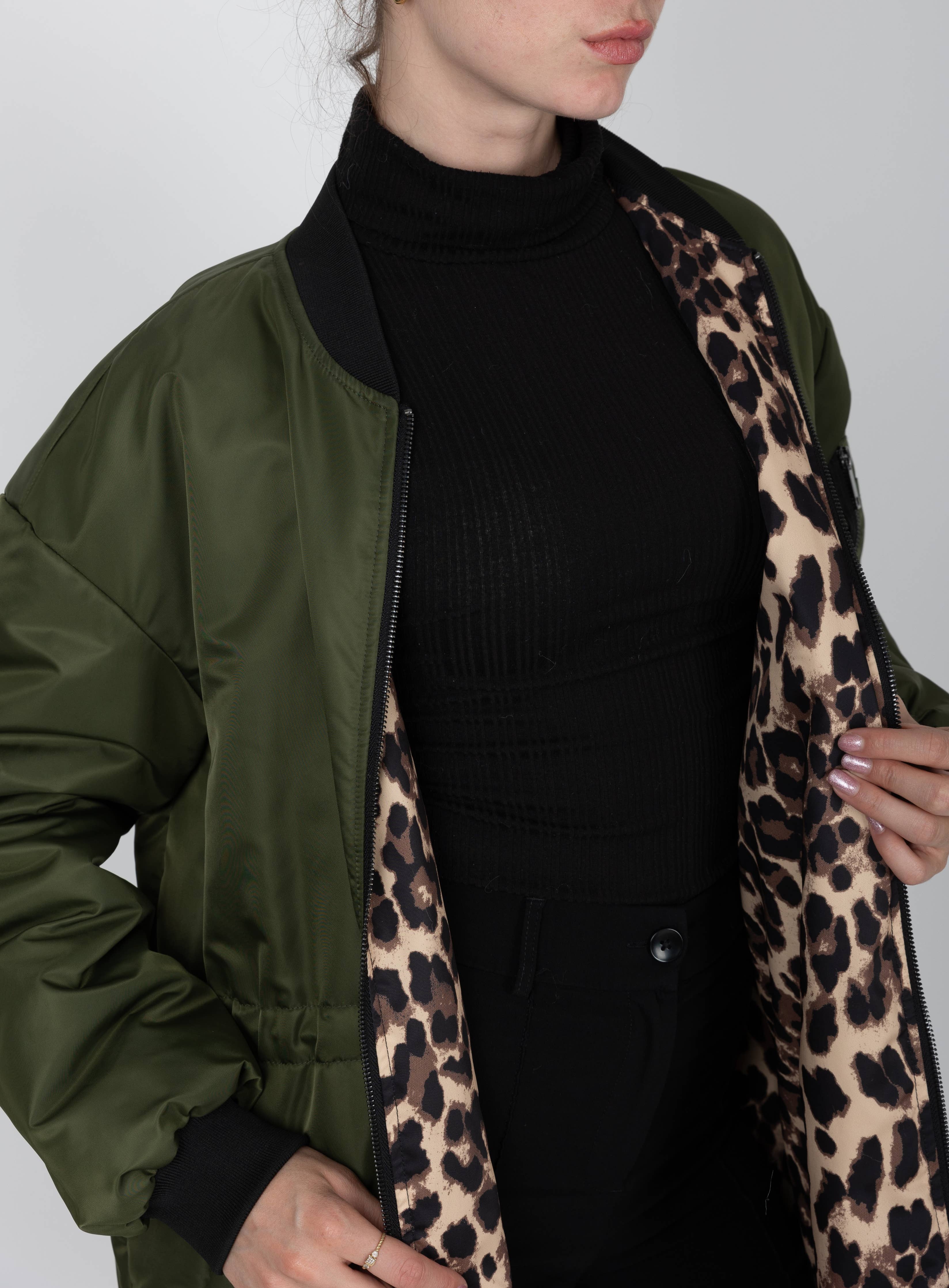 WENDBARE LEOPARDEN-BOMBERJACKE (8689)