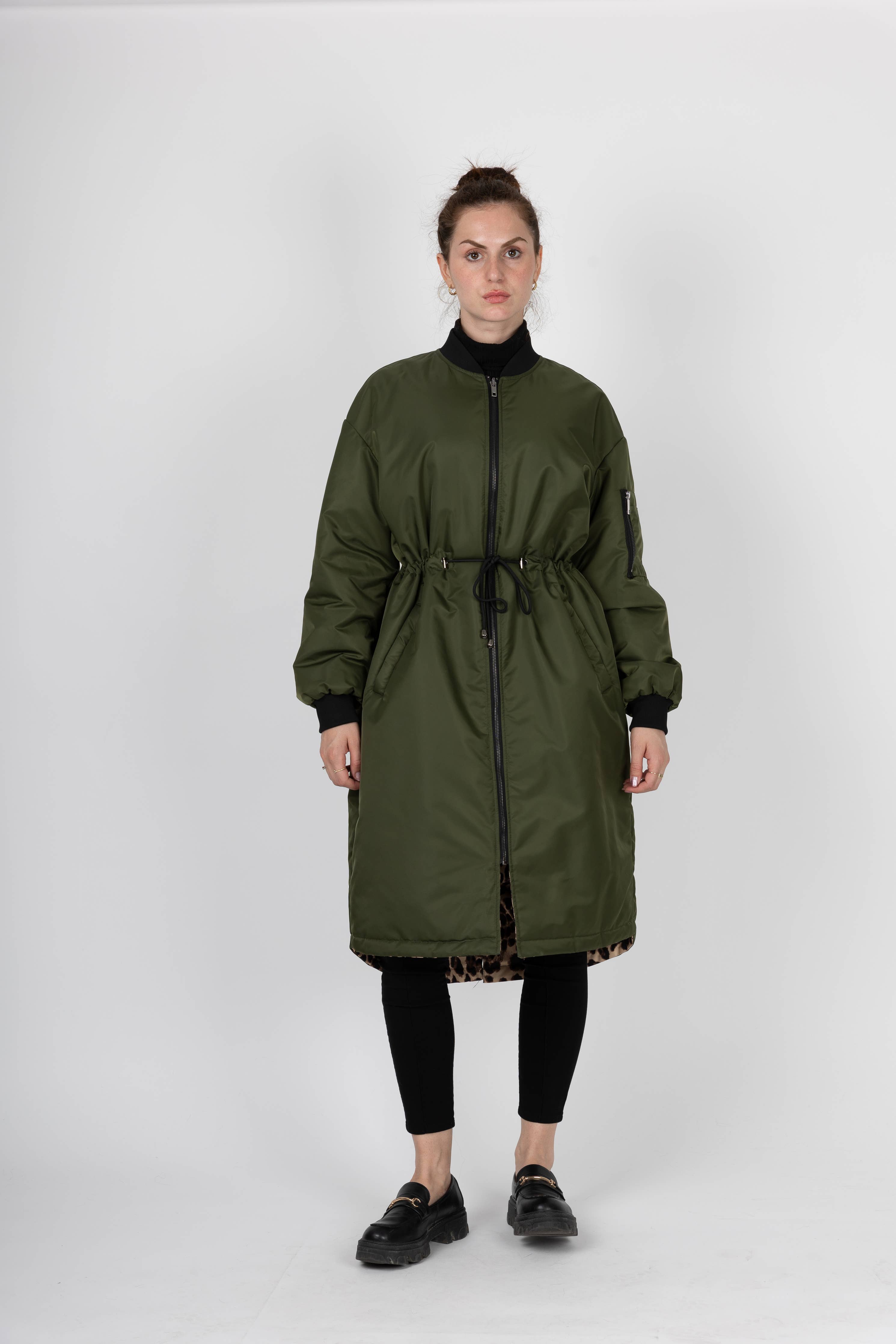 WENDBARE LEOPARDEN-BOMBERJACKE (8689)