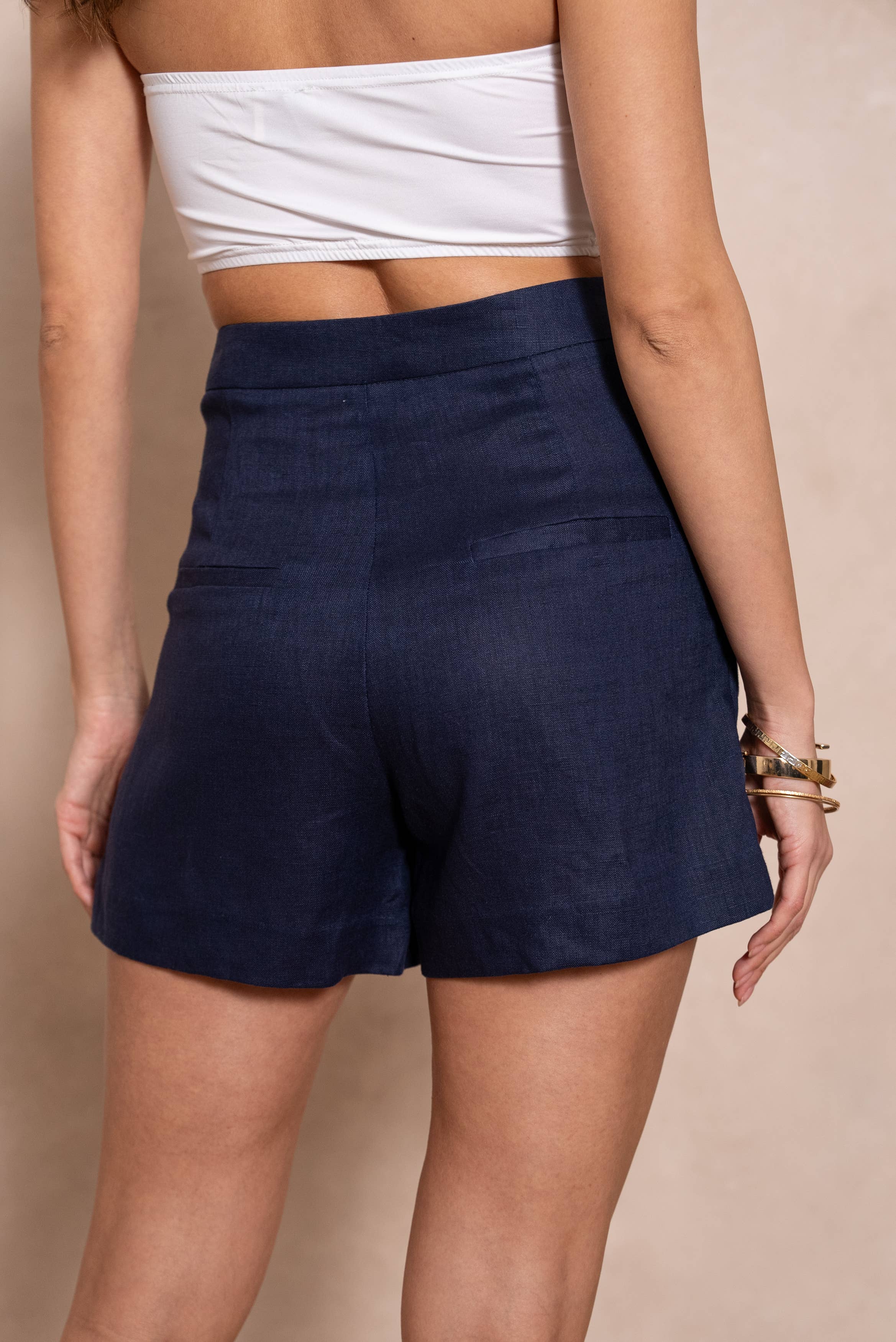Shorts aus hochwertigem Leinen