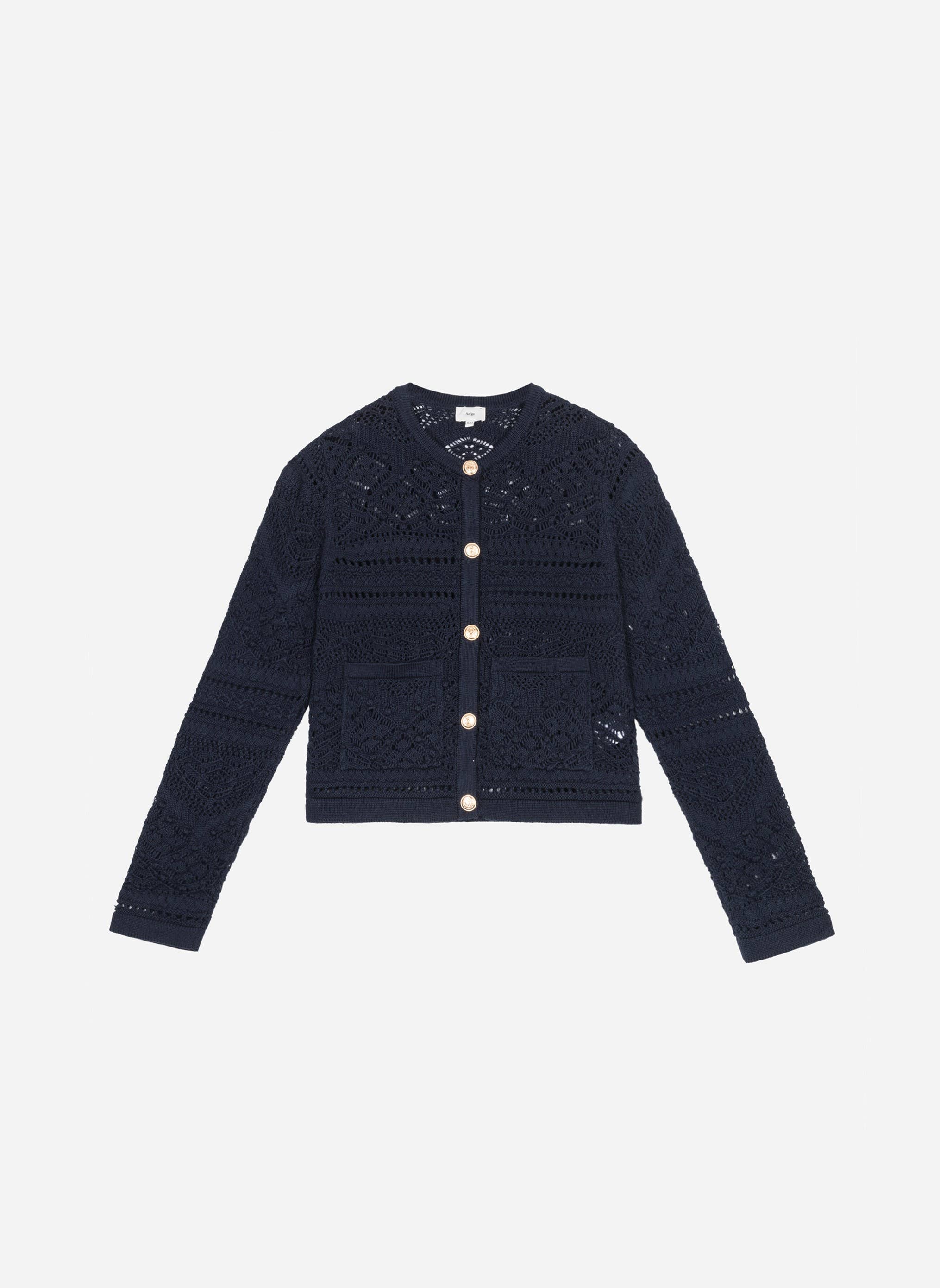 Cardigan VEFITI marineblau Strickjacke