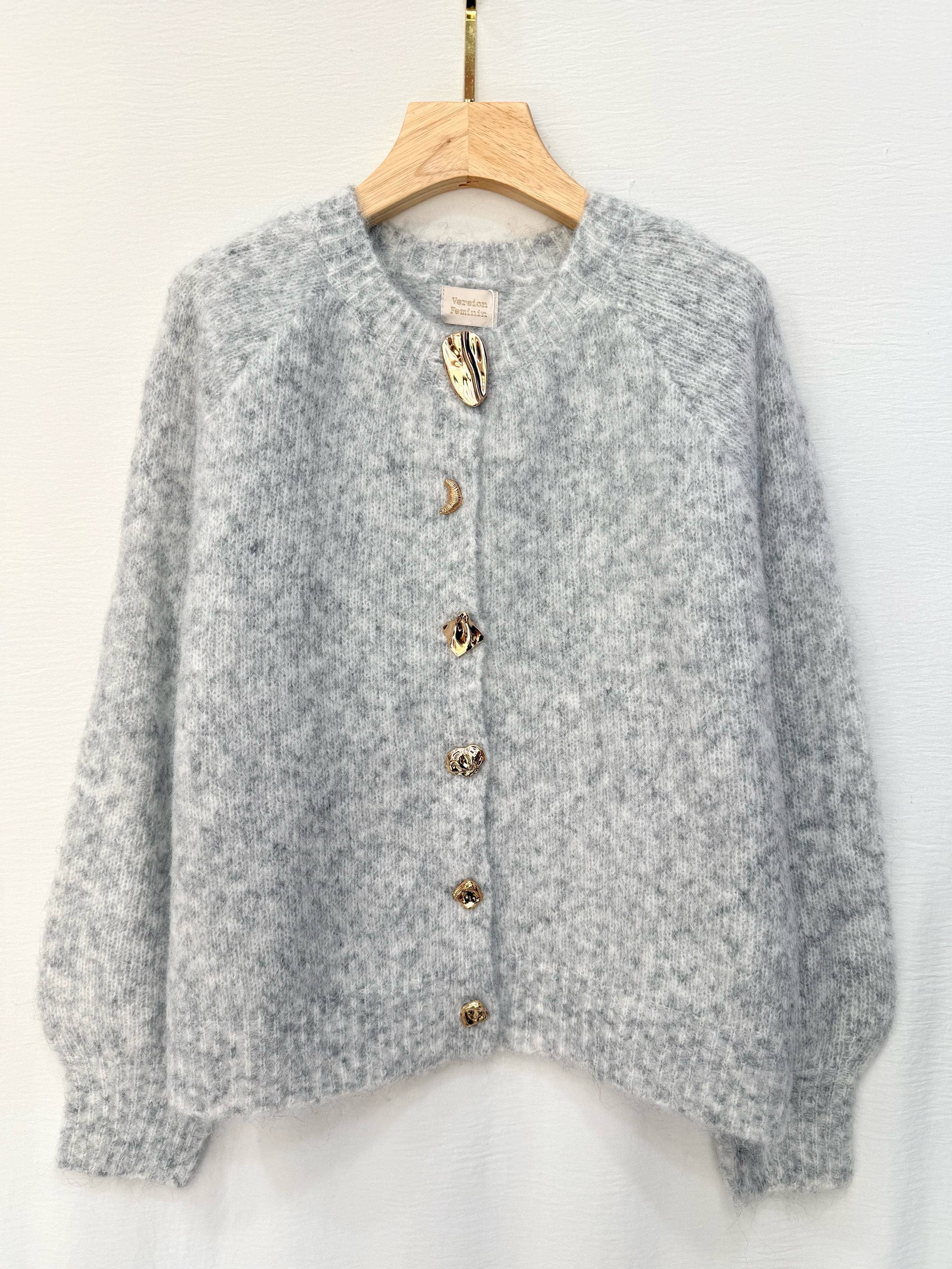 Strickjacke grau Einheitsgröße