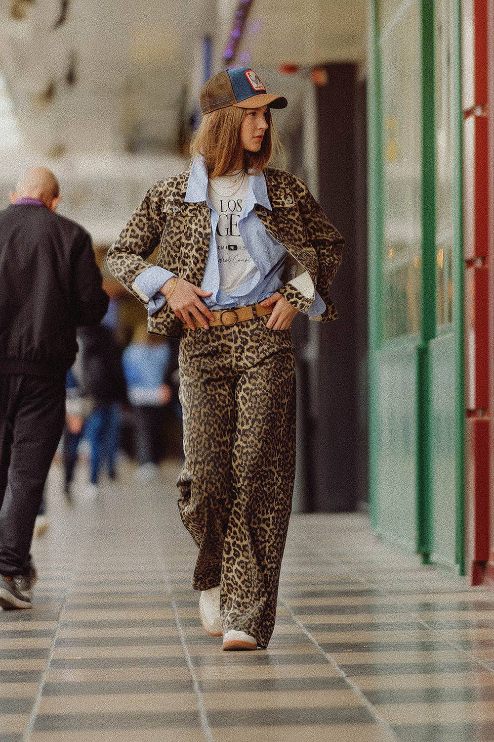 Jeans hose Leopardenmuster
