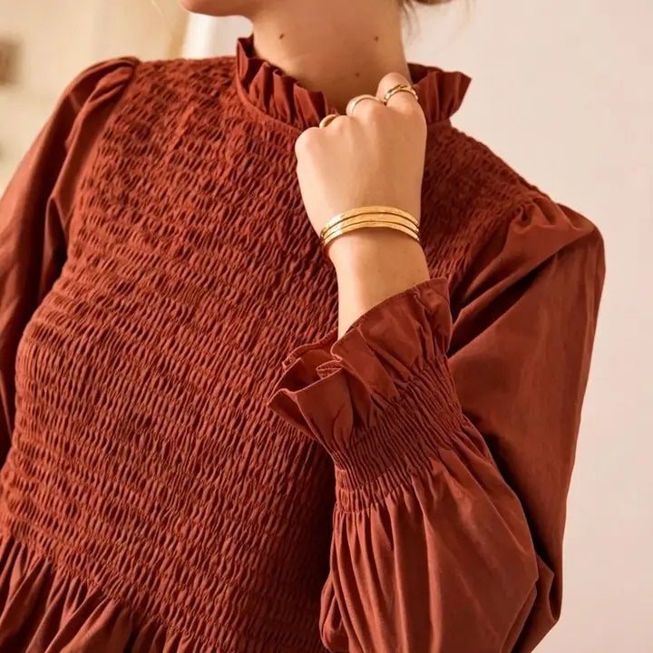 Bluse mit Raffungen Kallista