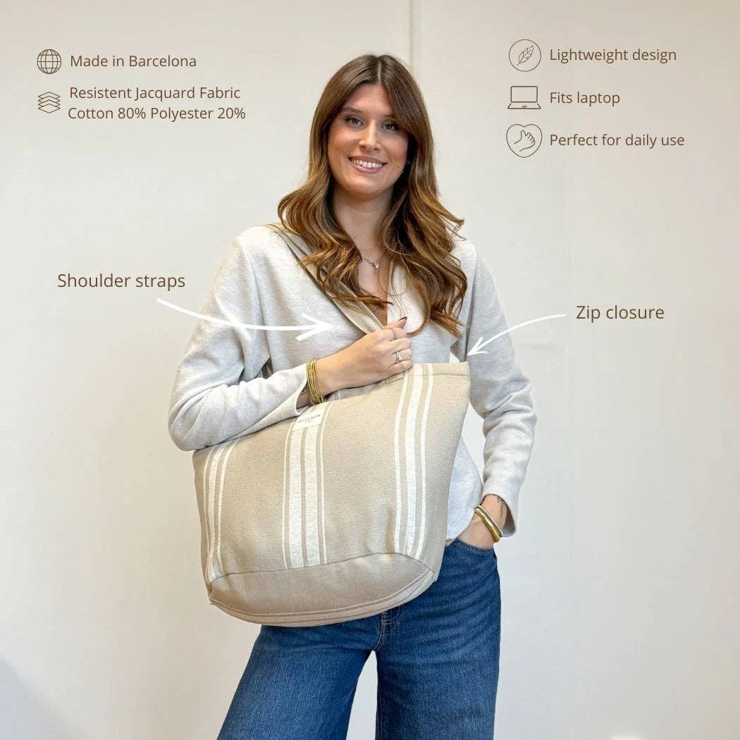 Große Shopper mit Reißverschluss CARRE