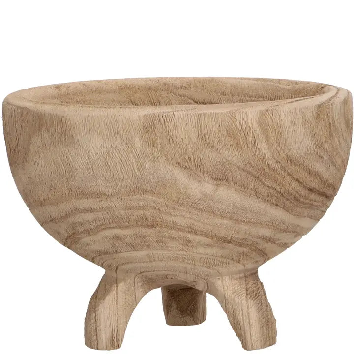 Holz Schale Blair Auf Fuß, D22cm, H15cm, Natur
