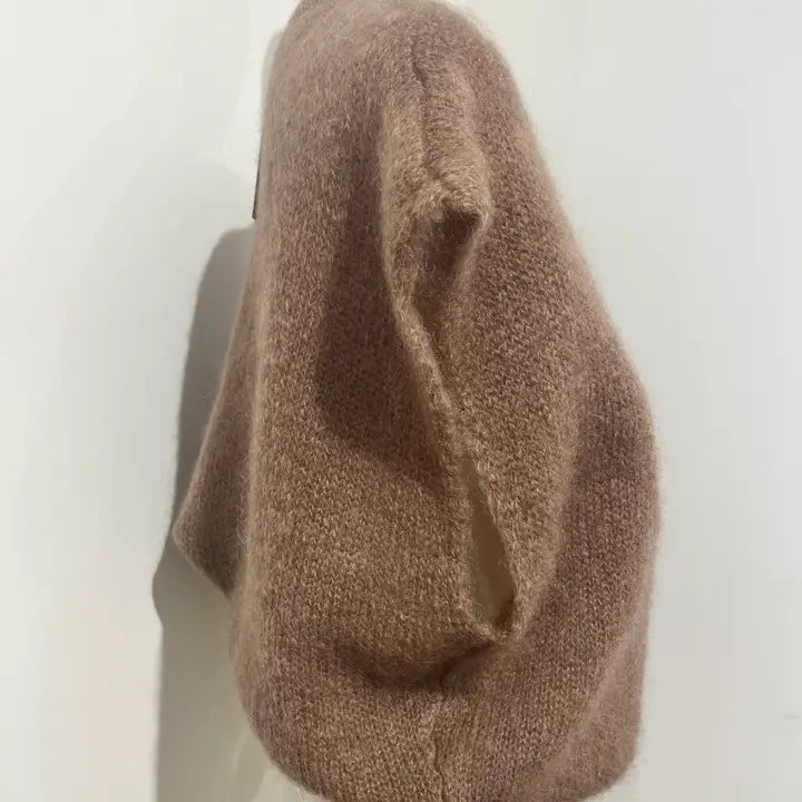 Pullunder Taupe aus Mohair