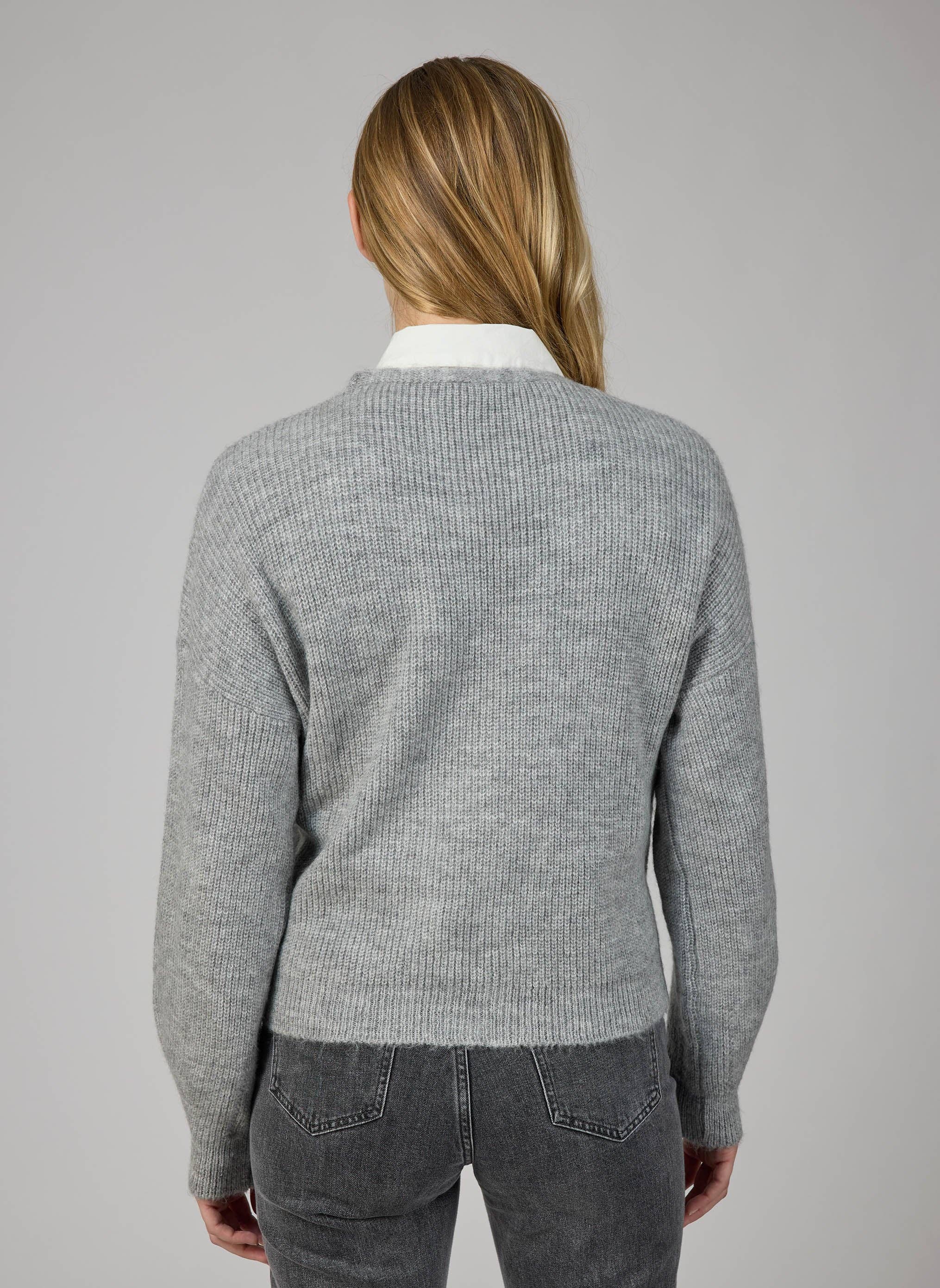 CARDIGAN LENINONA grau meliert