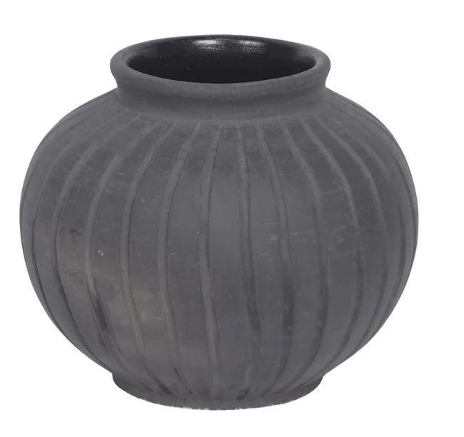 Vase Filipe Earthenware Black