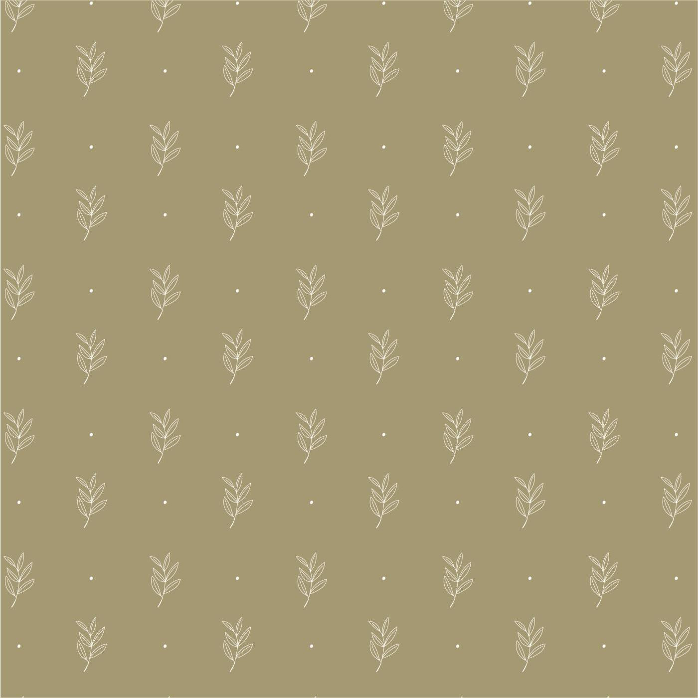 Serviette grün mit Blattmuster