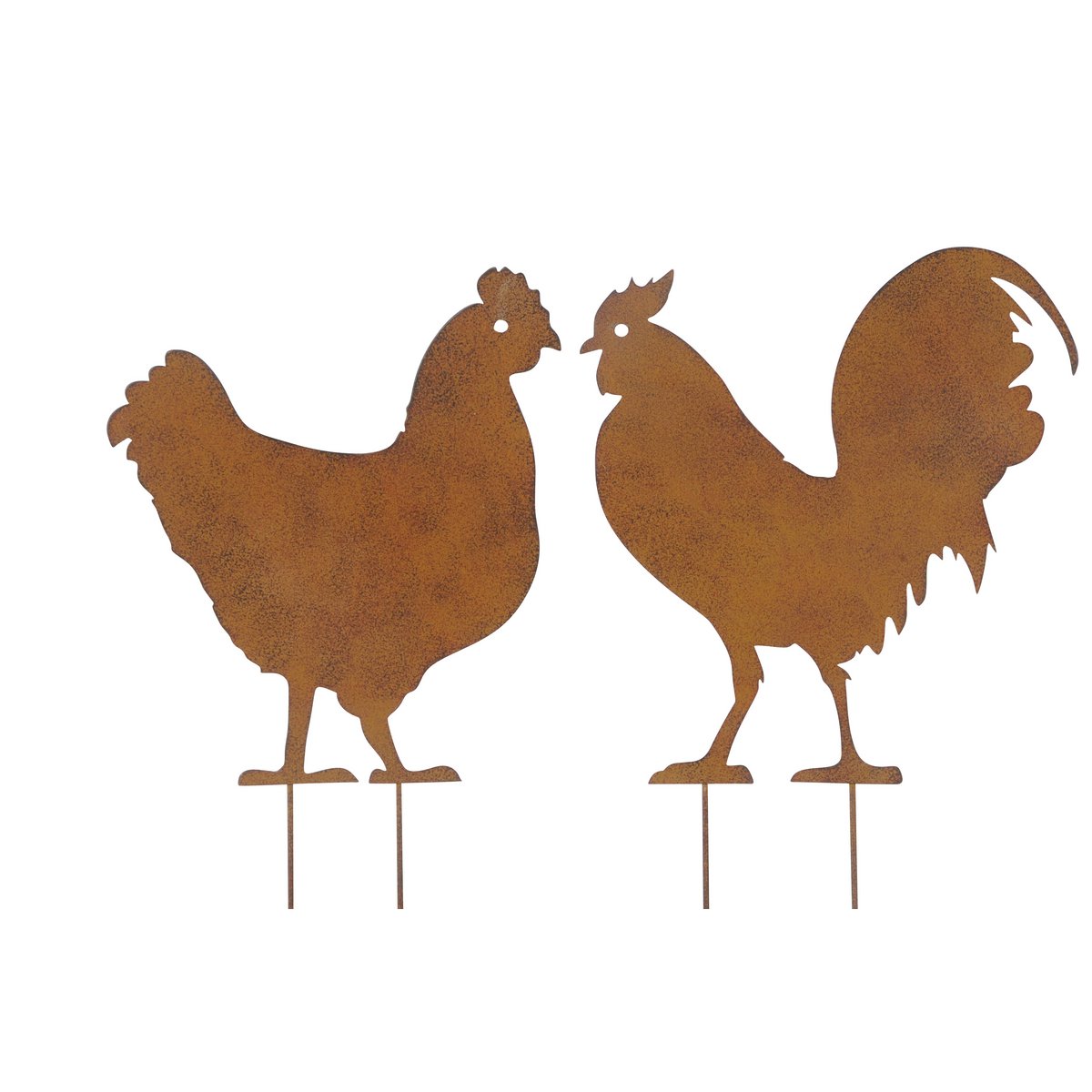 Huhn oder Hahn ROST zum stecken