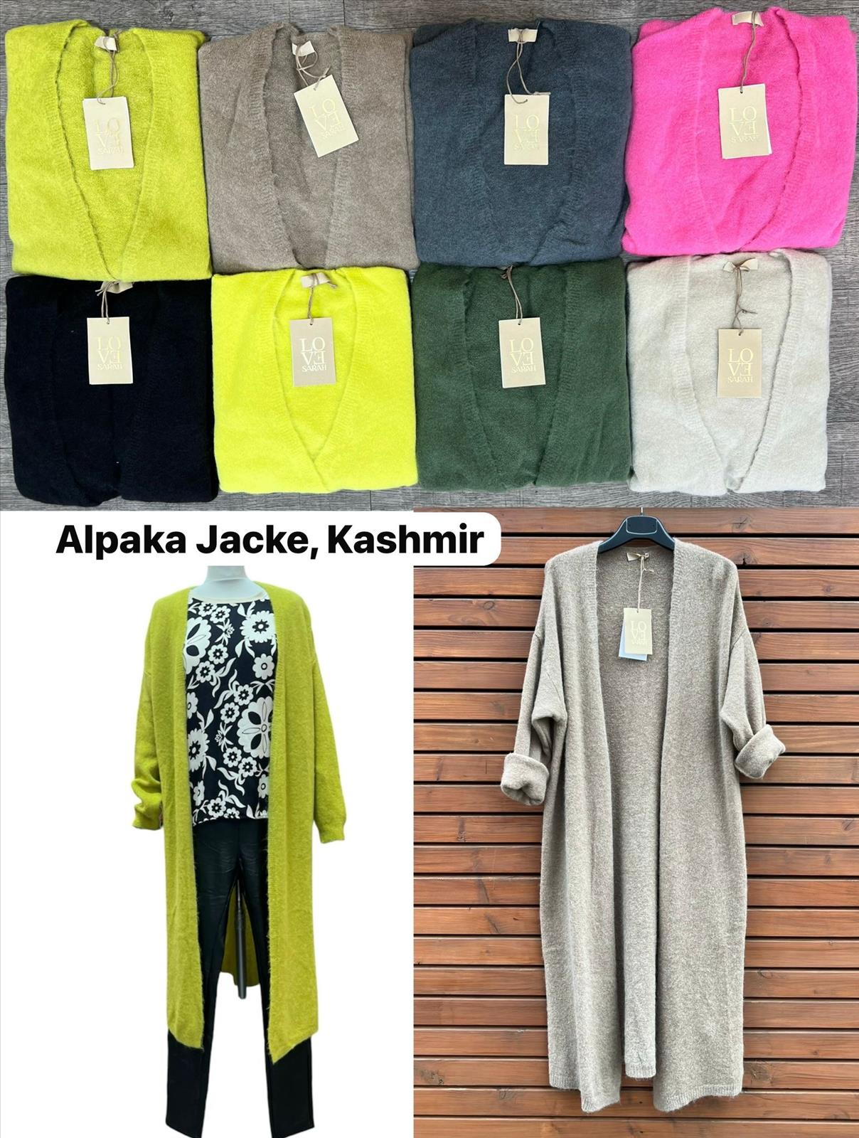 Lange Strickjacke Wollmischung