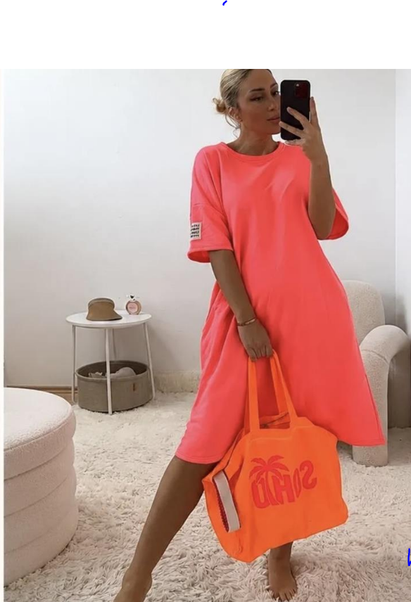 Uni Kleid mit Patch