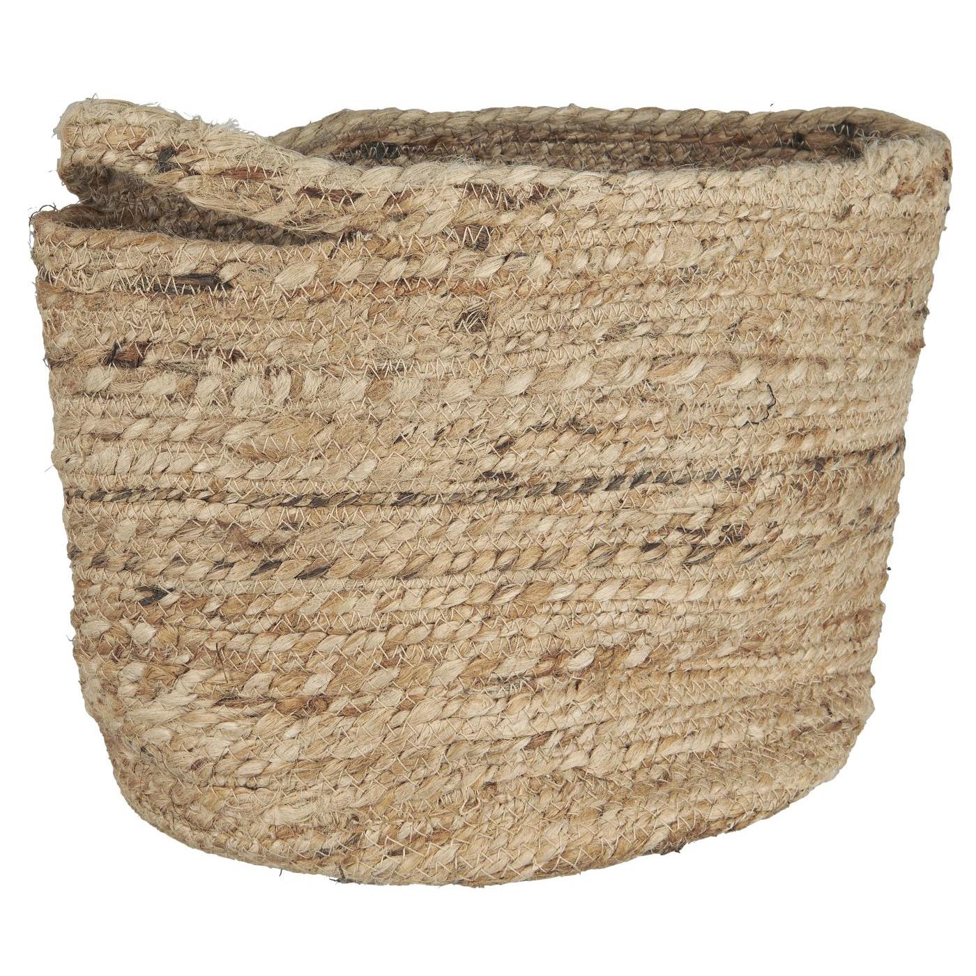 Korb mit Henkel rund Jute von Ib Laursen