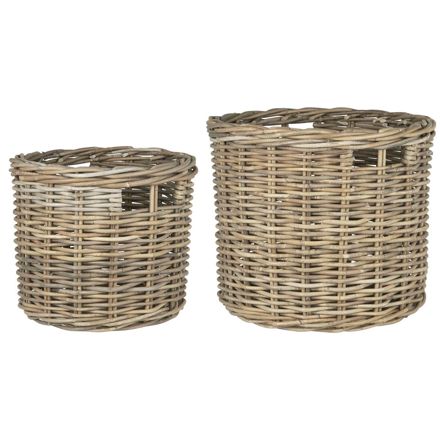 Korb mit Griffen Rattan