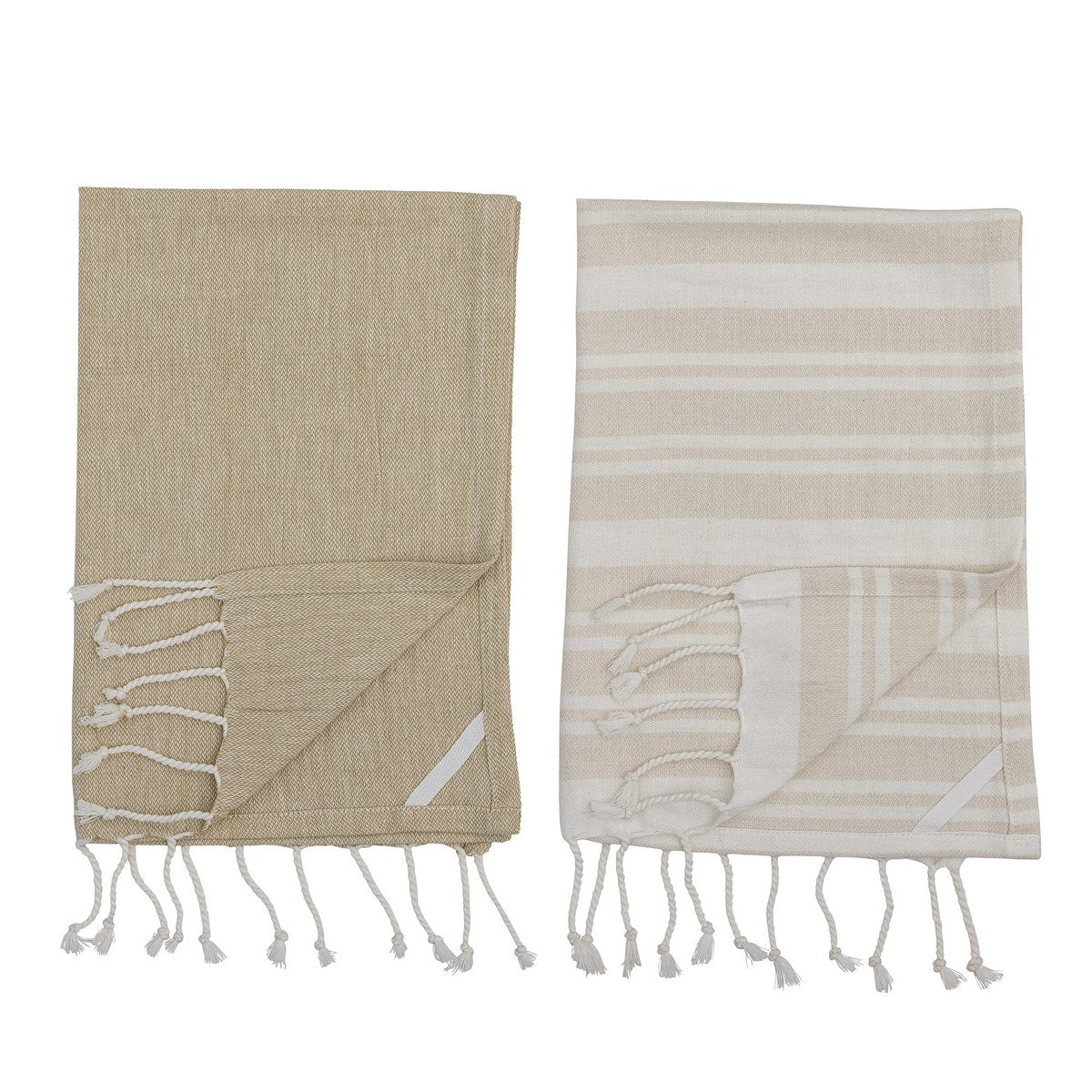 Viche Küchentuch Geschirrtuch Natur Baumwolle 2-er Set