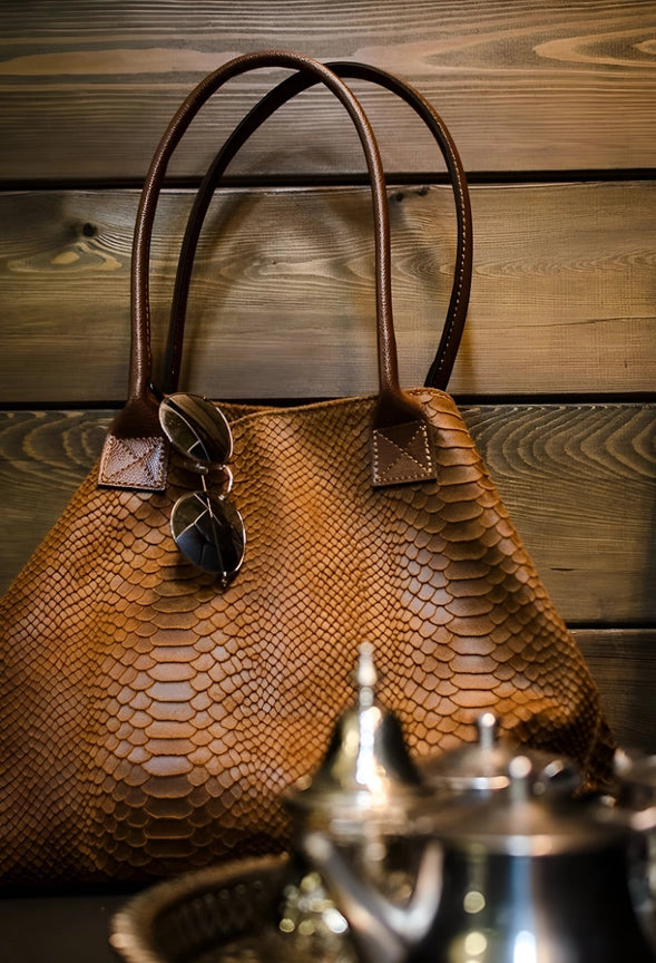 Kroko Shopper Tasche LOLA