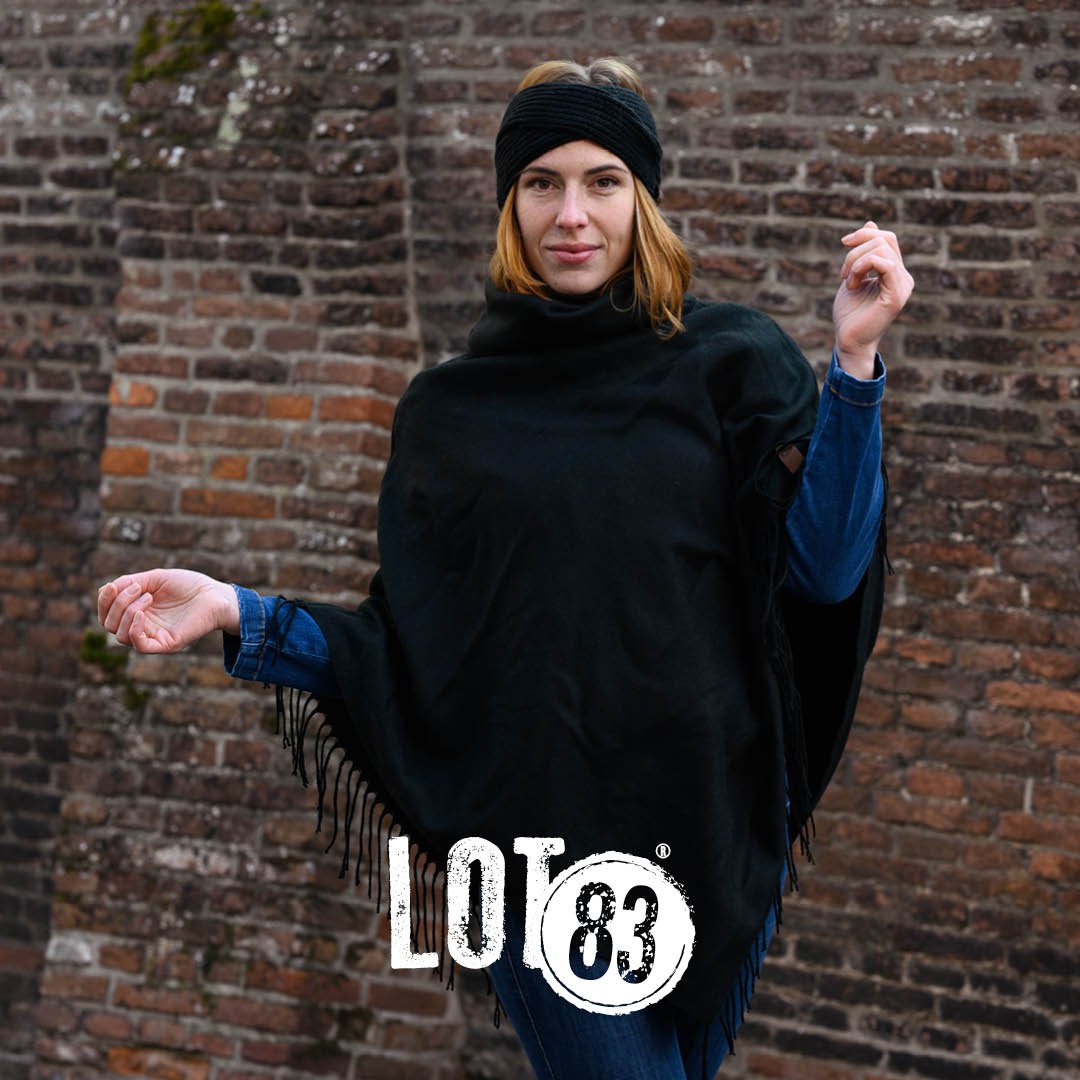 Poncho Mila Schwarz