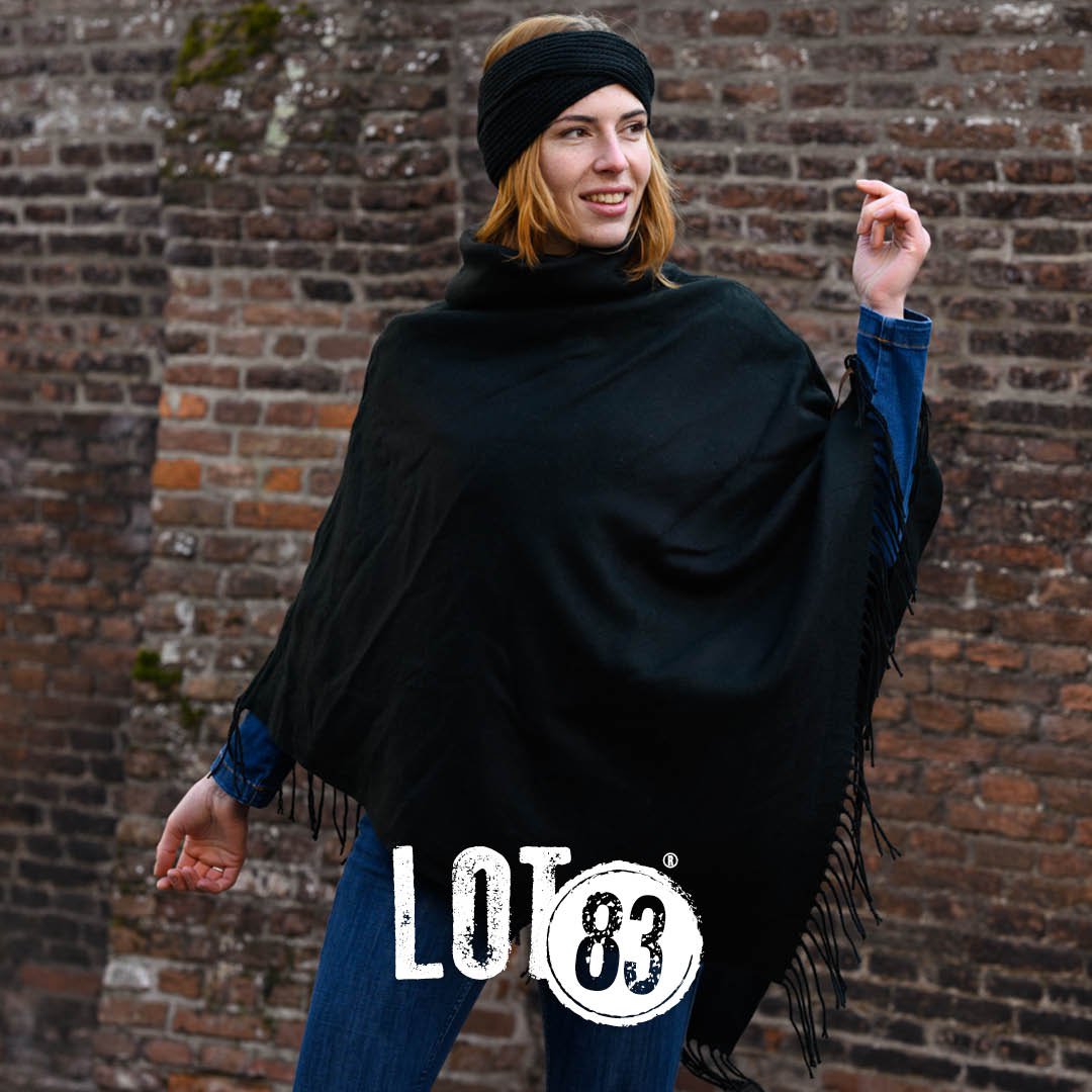Poncho Mila Schwarz