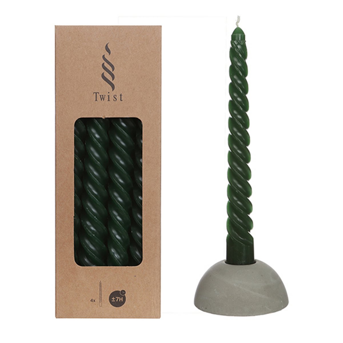 Spitzkerze Twist Set aus 4 Kerzen