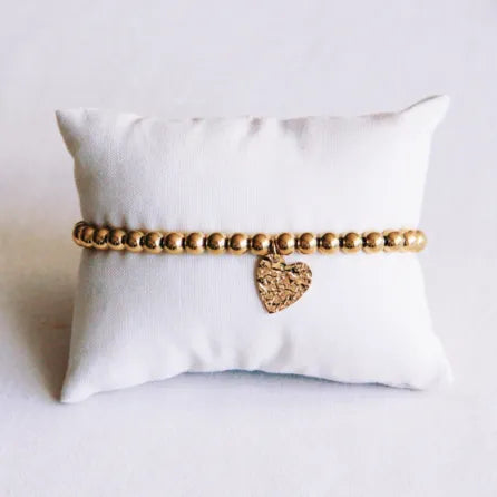 Perlenarmband Gold mit Herz Gold