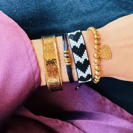 Perlenarmband Gold mit Herz Gold