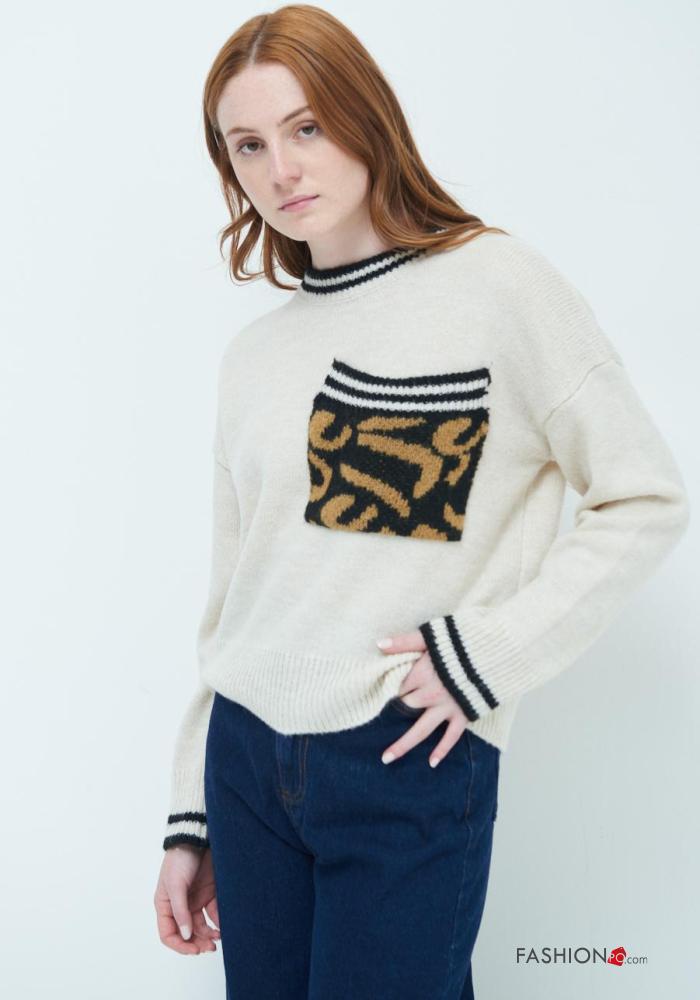 Strickpullover aus Wollmischung