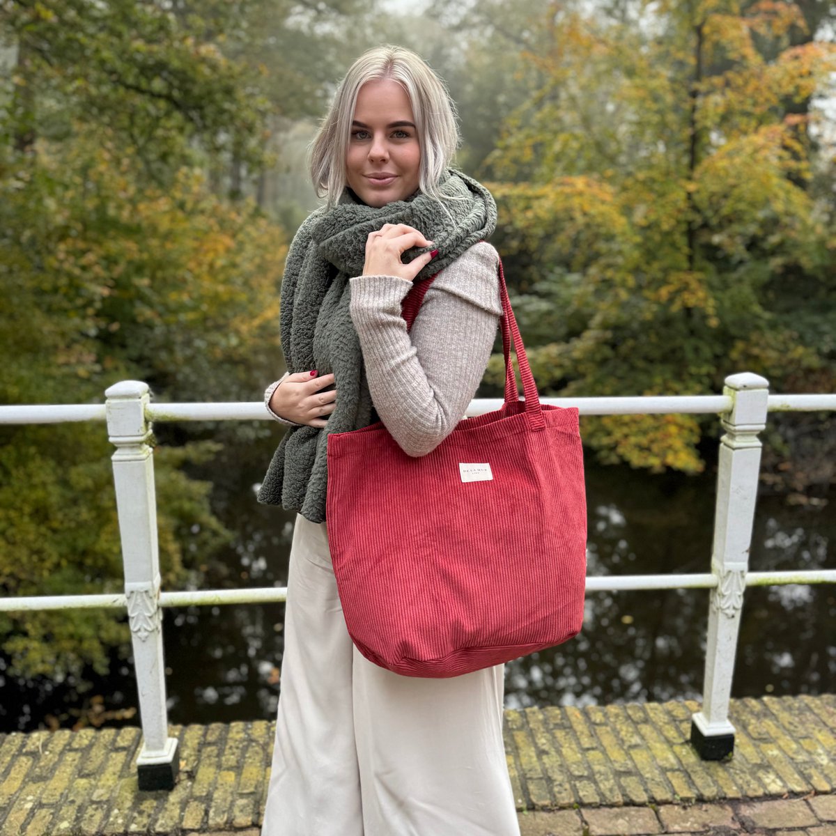 Umhängetasche Shopper Rib ROT