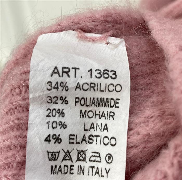 Strickpullover rosa Stehkragen