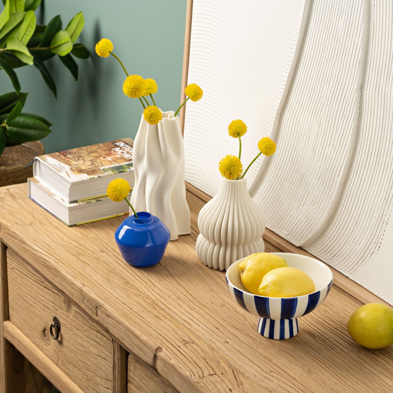 Schale blau weiß aus Keramik