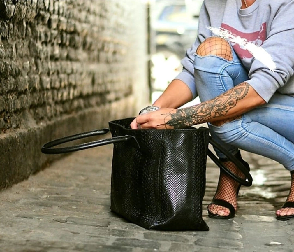 Kroko Shopper Tasche LOLA
