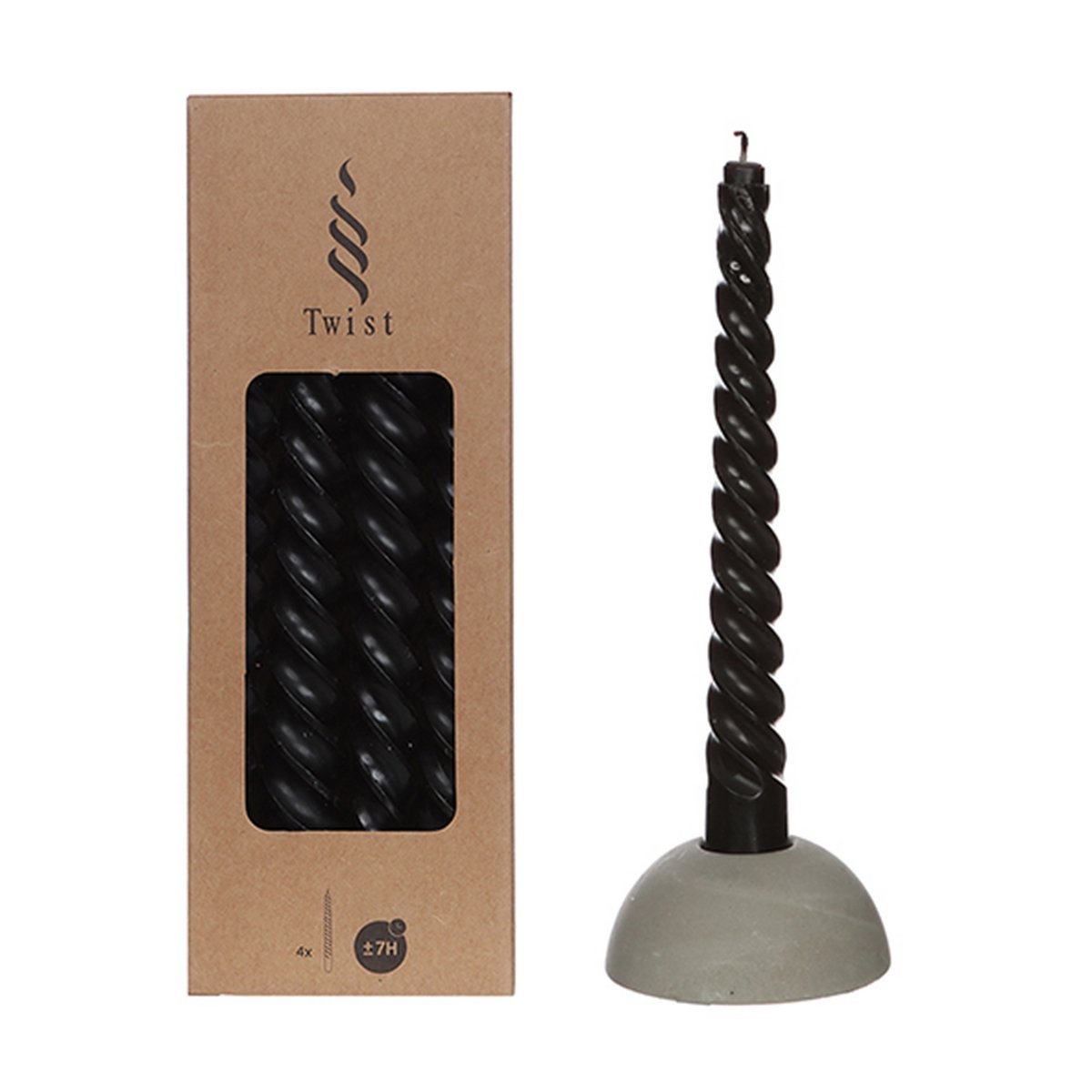 Spitzkerze Twist Set aus 4 Kerzen