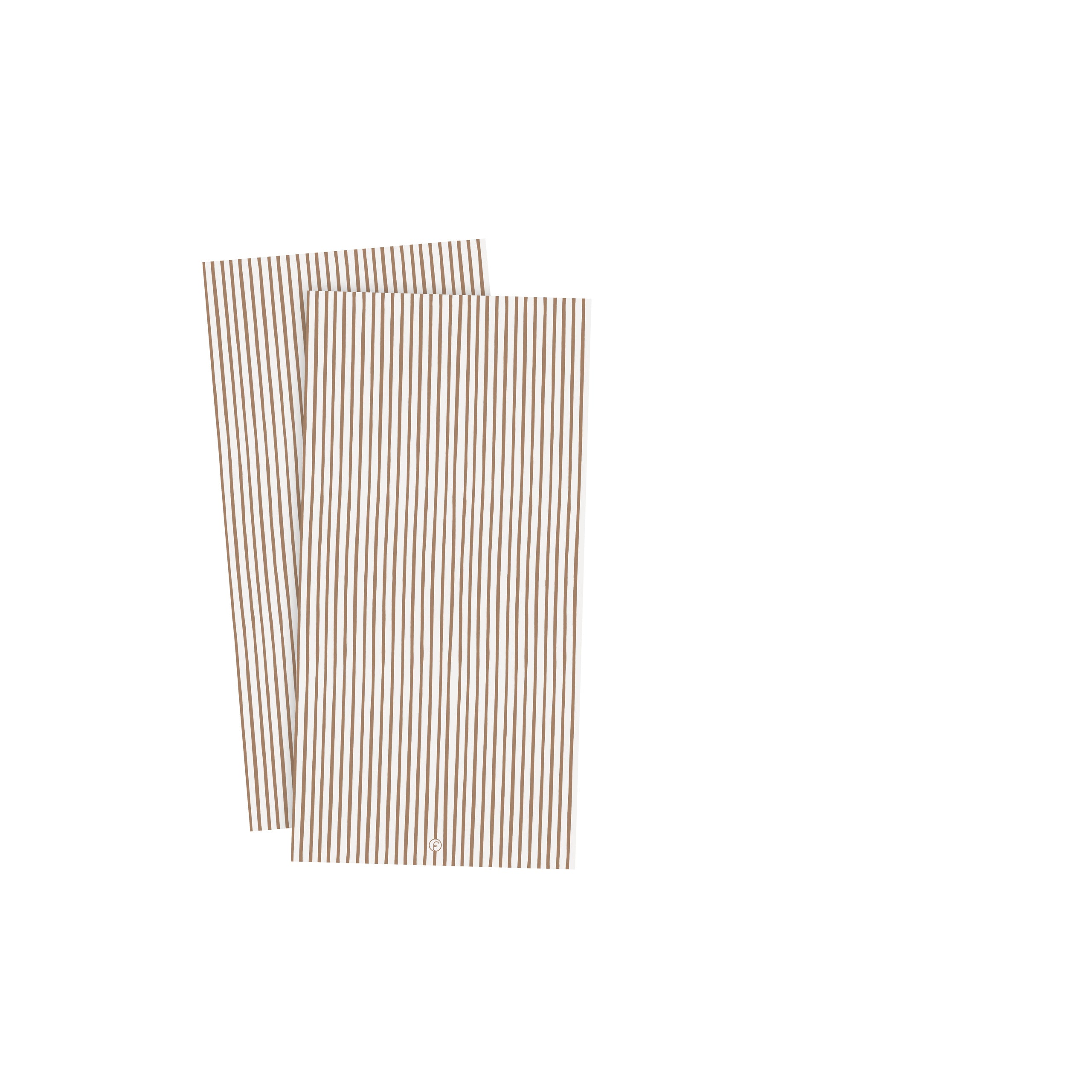 gestreifte Papier - Servietten 10x20 cm Karamell/weiß von ERNST