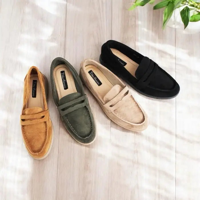 Slipper Velourleder Camel