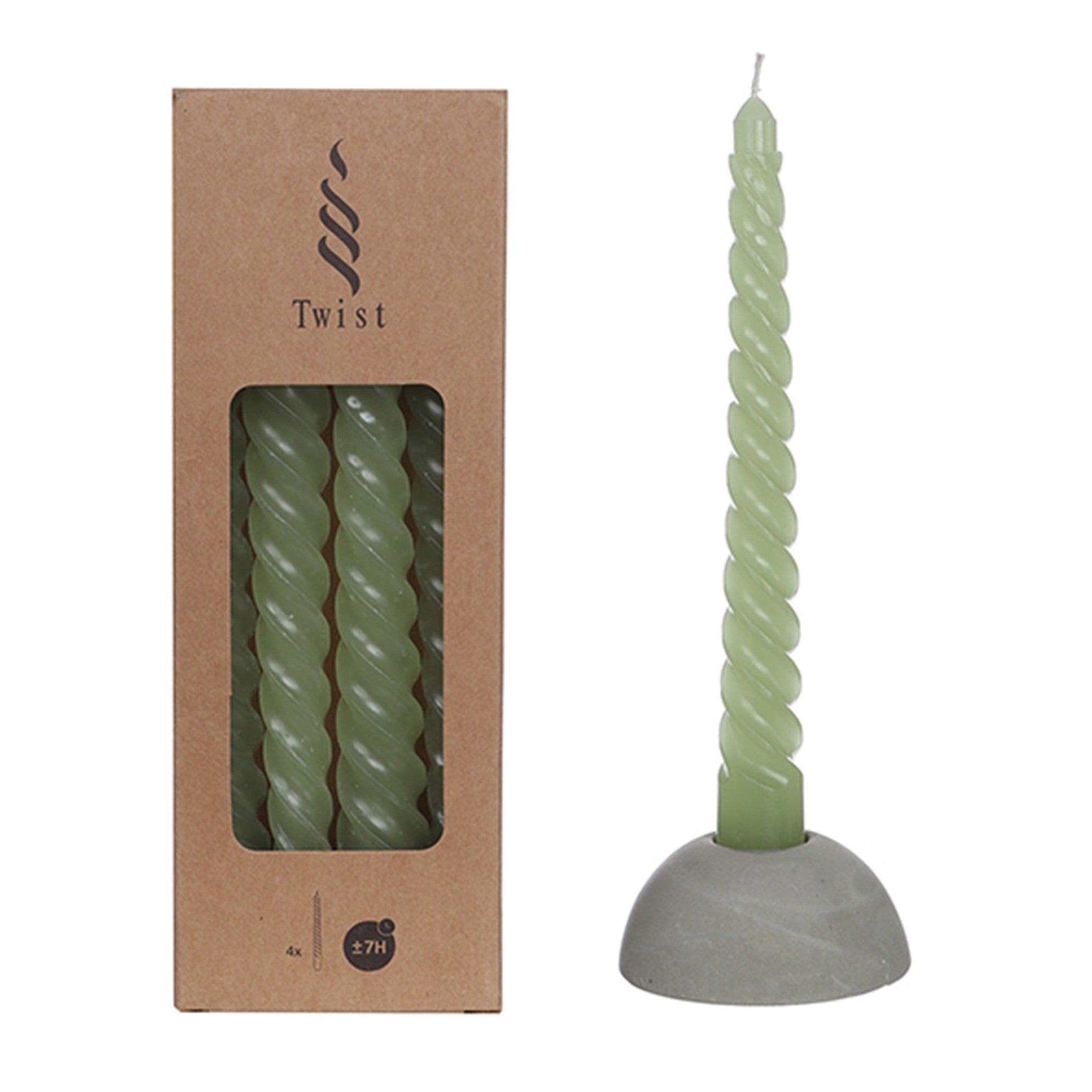 Spitzkerze Twist Set aus 4 Kerzen