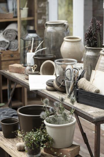 Topf mit Rillen krakeliert klein soil