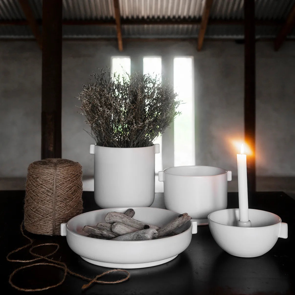 ERNST Blumentopf / Vase mit Henkel / Ohren