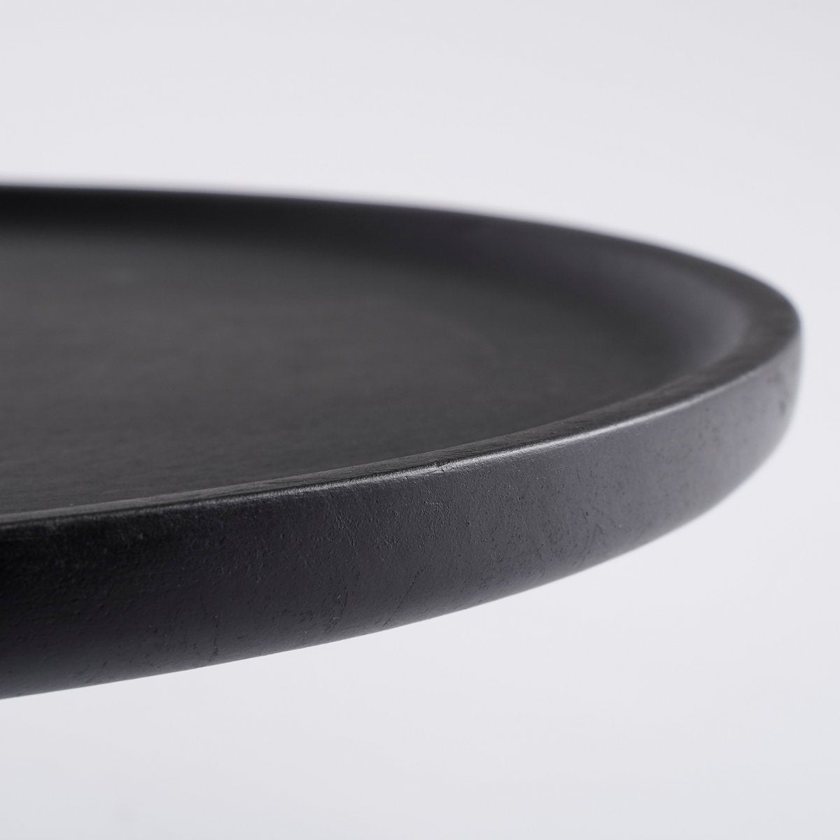 Tortenplatte Tablett  Mangoholz – Schwarz