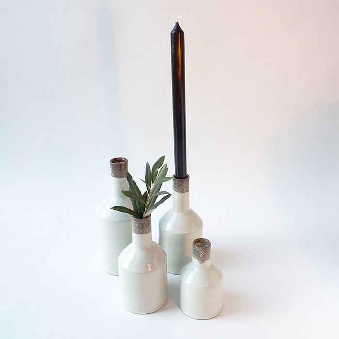 Anna Nera Vase oder Kerzenhalter