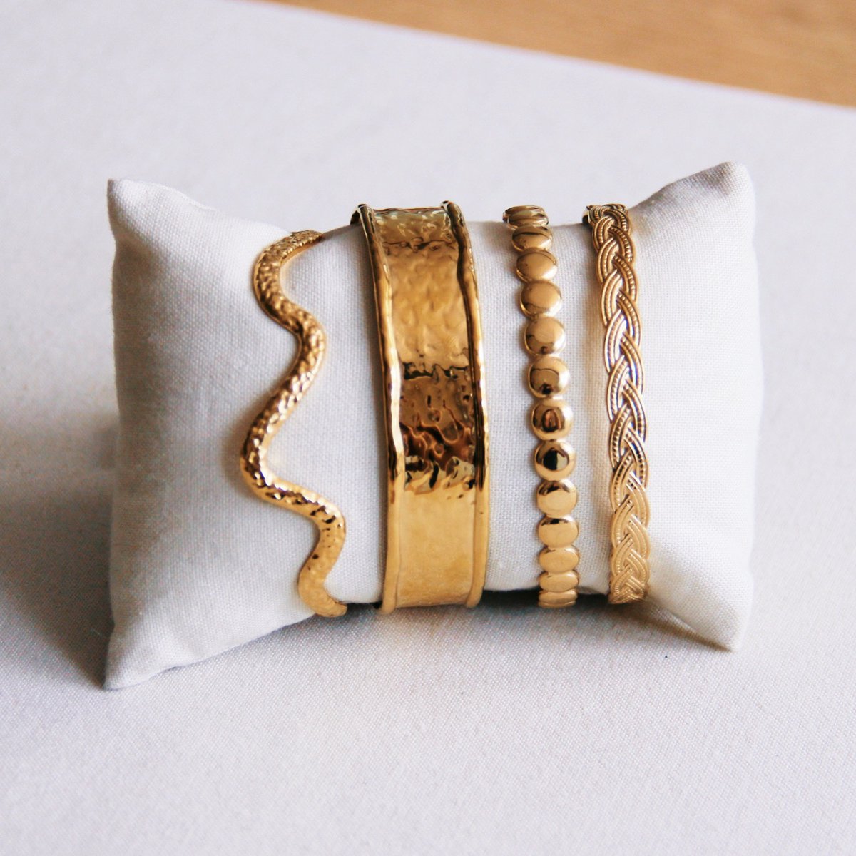 Armreif Welle klein mit Muster