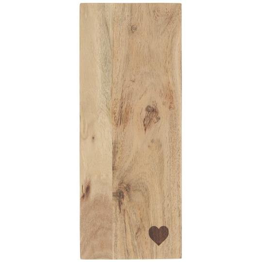 Servierbrett m/Herzaufdruck Akazienholz Ib Laursen