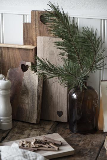 Servierbrett m/Herzaufdruck Akazienholz Ib Laursen