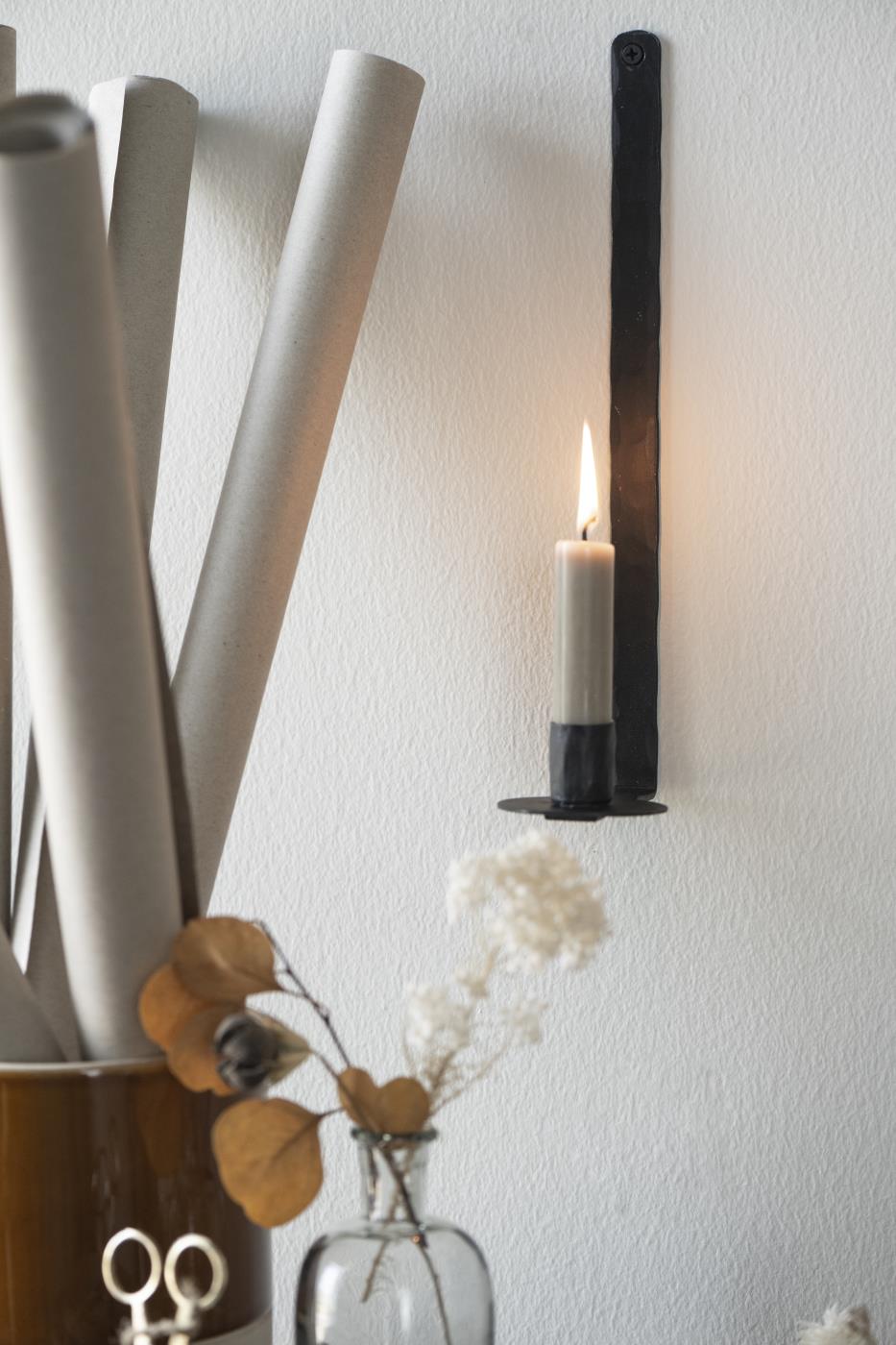 Kerzenhalter für die Wand aus Metall von Ib Laursen