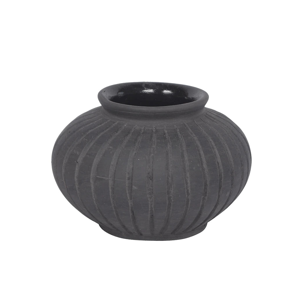 Vase Filipe Earthenware Black