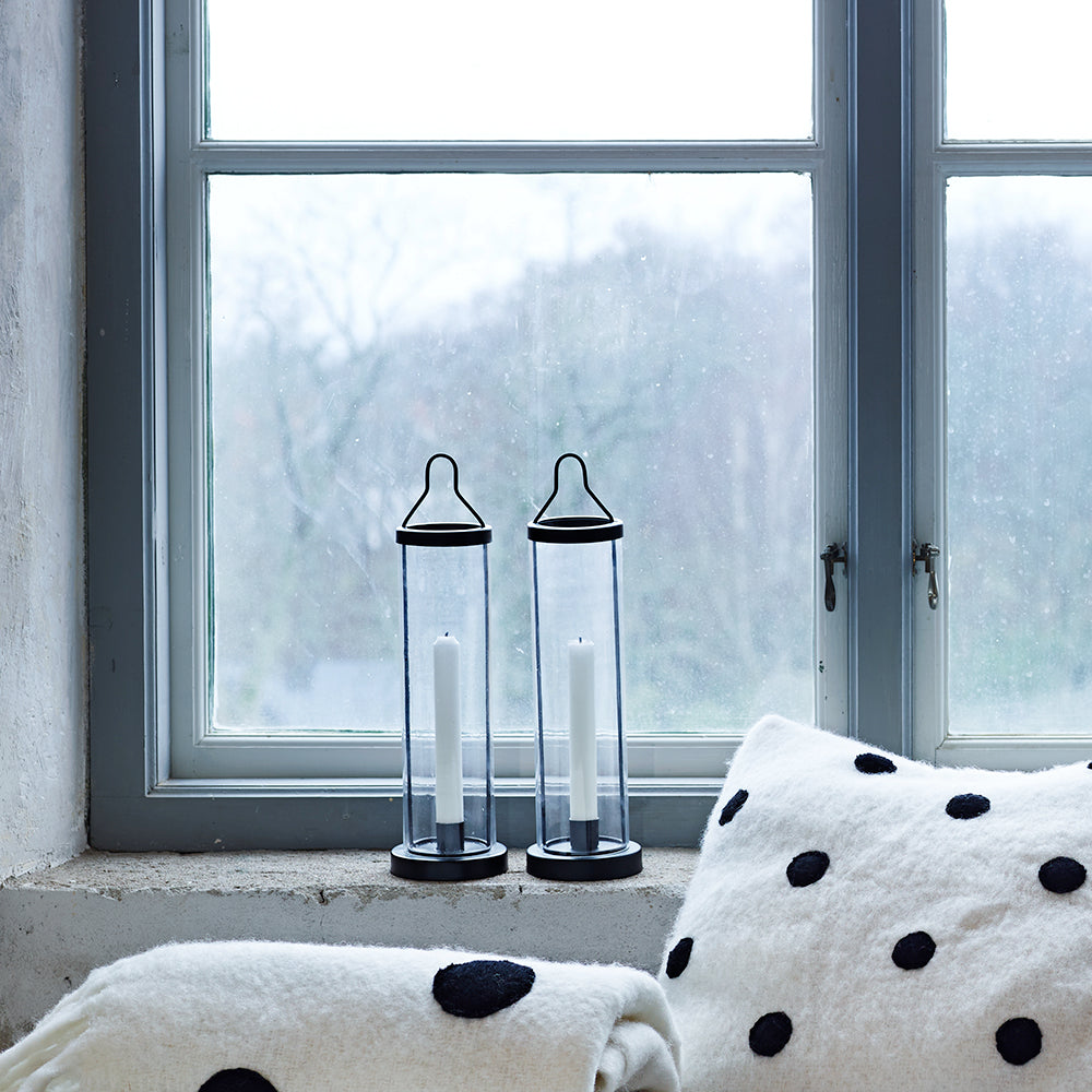 Kerzenhalter Sonja Large schwarz / Glas von Strömshaga / hängend