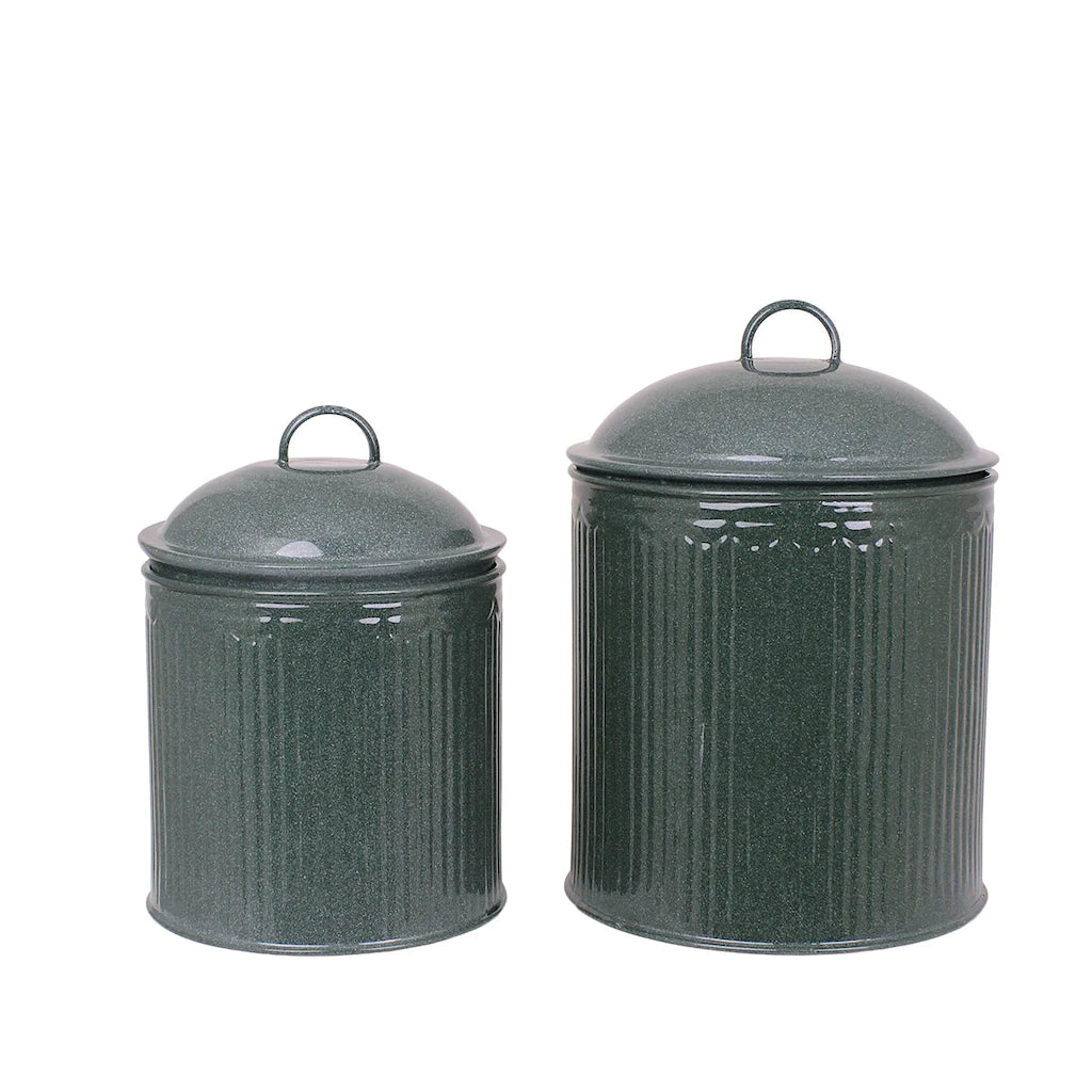 Tin Ingrid Stripe Dark Green 2er Set