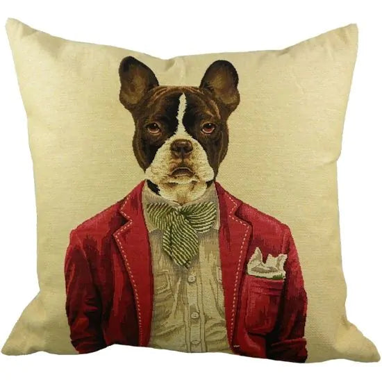 Gobelinkissen französische Bulldogge 45x45cm