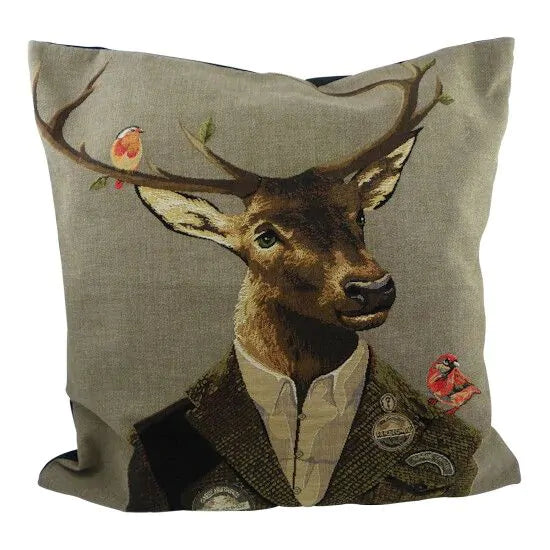 Gobelinkissen Jäger Rotwild 45x45cm