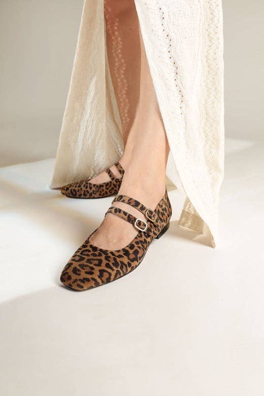 CANDY LEOPARD - Doppelte Riemen Mary Jane