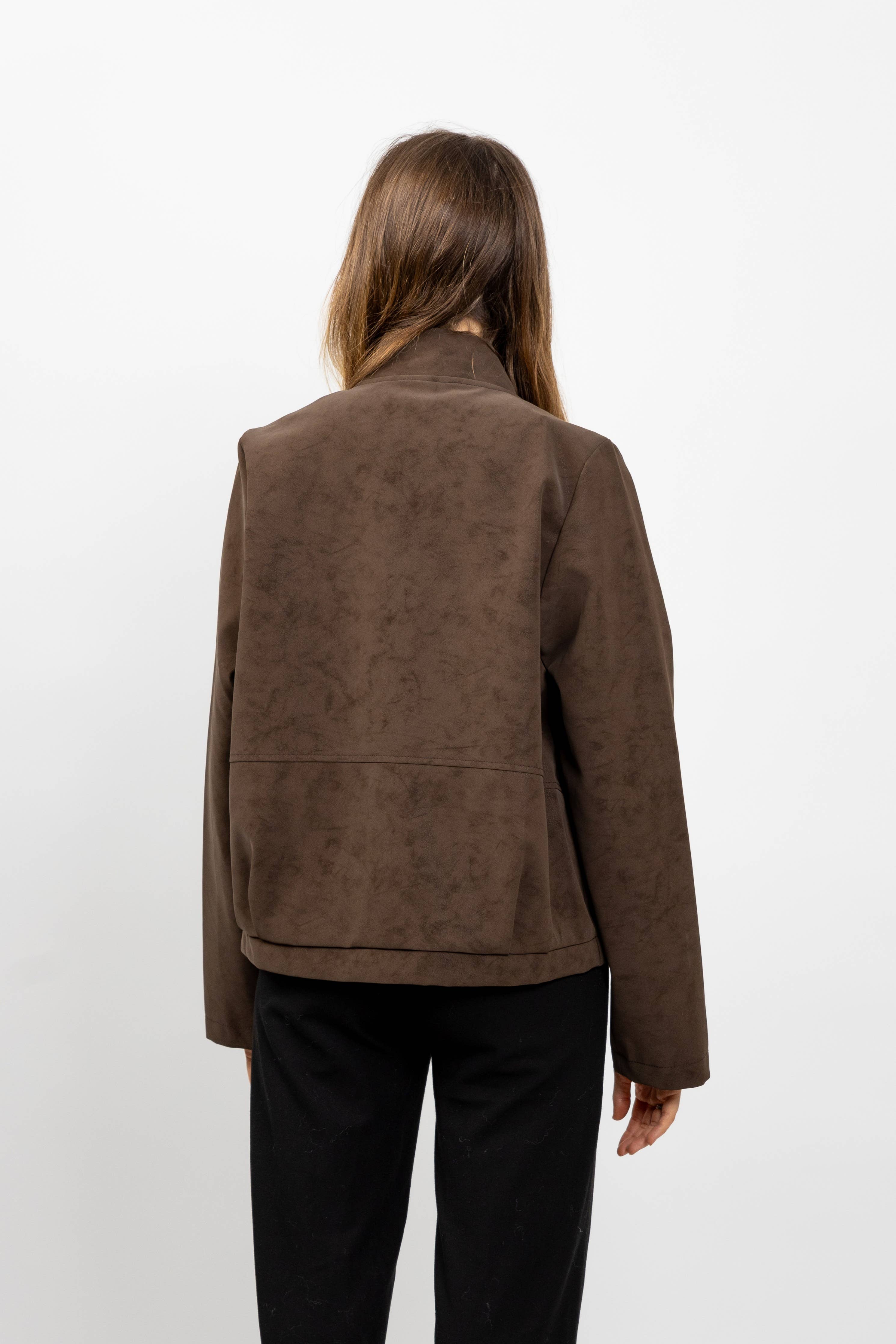 WASSERDICHTE WILDLEDER-EFFEKT-JACKE